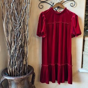 CeCe Luminous Red Velvet Holiday Party Dress. 


Non Smoking/No Pets